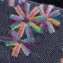 Navy Floral Embroidered